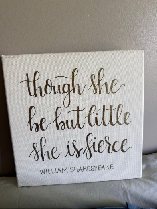 Other - William Shakespeare Quote Canvas Wall Art in Gold and White